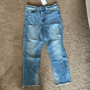 NWT Flying monkey straight leg distressed jeans size 31